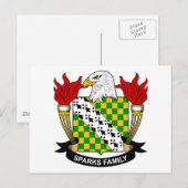 Sparks Family Crest Briefkaart (Voorkant / Achterkant)
