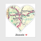 Sparks NV en Reno  Map Sticker (Vel)
