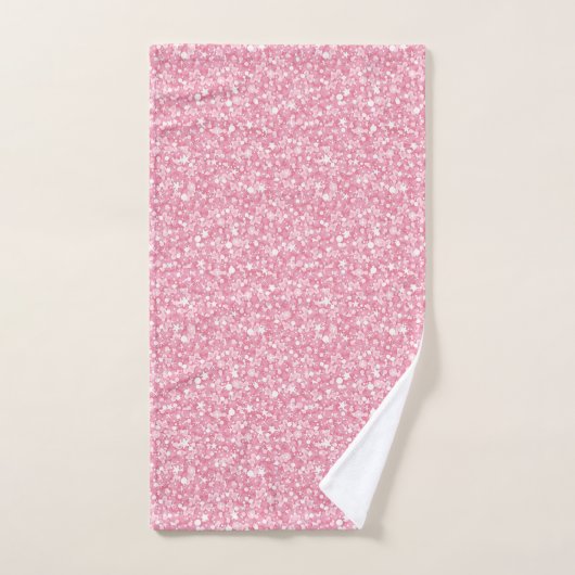 Sparks wit en roze glitter bad handdoek (Handdoek)