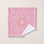 Sparks wit en roze glitter bad handdoek (Wasdoekje)
