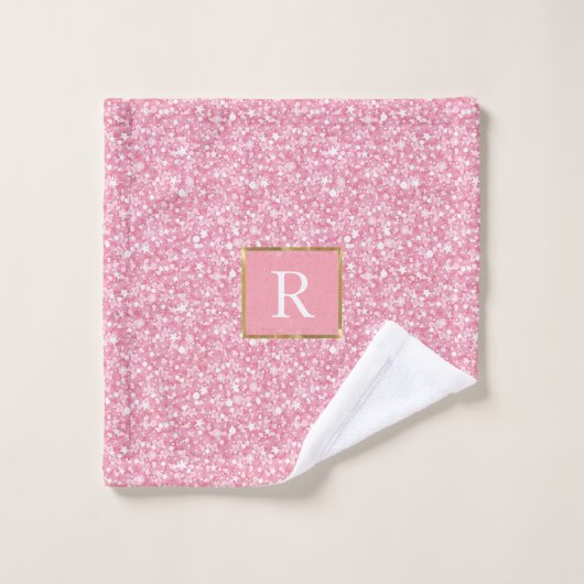 Sparks wit en roze glitter bad handdoek (Wasdoekje)