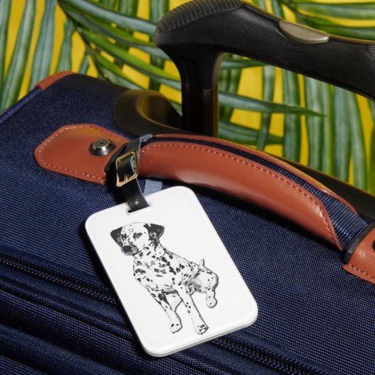 Sparky Dalmatian Dog Bagagelabel (Voorkant Insitu 1)