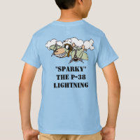 Sparky, de P-38 Lightning Cartoon T-Shirt