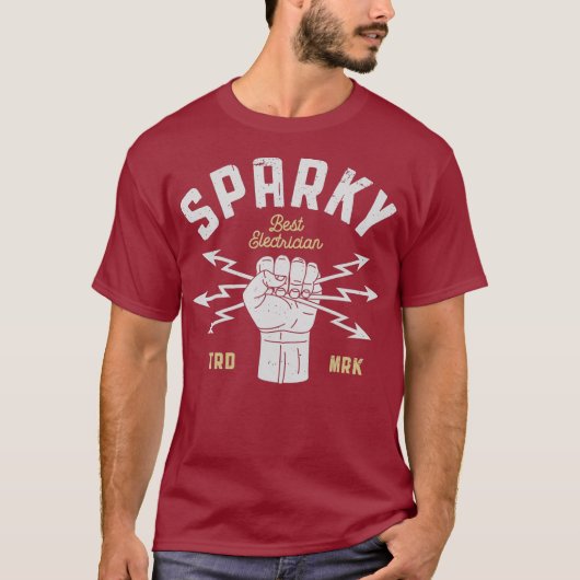 Sparky Electricia Funny Lineman Dad Retro Gifts T-shirt (Voorkant)