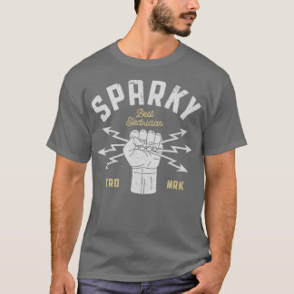 Sparky Electricia Funny Lineman Dad Retro Gifts T-shirt