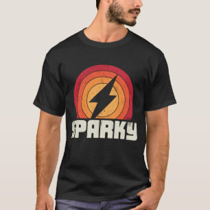 Sparky Electricia Funny Lineman Dad Retro T-shirt