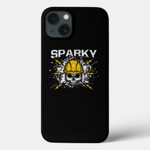 Sparky Grounded Voltage Electricia Lineman Skull iPhone 13 Hoesje