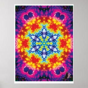 Sparky Kinetic Collage Kaleidoscoop Poster