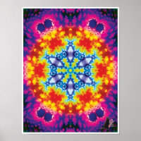 Sparky Kinetic Collage Kaleidoscope Poster