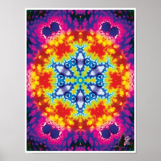 Sparky Kinetic Collage Kaleidoscope Poster (Devant)