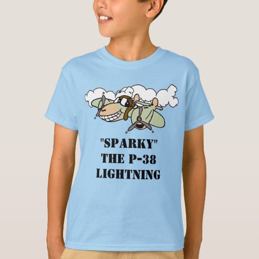 Sparky, le T-shirt P-38 Lightning Cartoon (Devant)