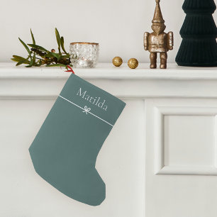 sparrengroen Eenvoudige minimalistische boog gep Kleine Kerstsok