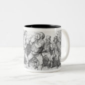 Sparring, 1817 tweekleurige koffiemok (Voorkant rechts)