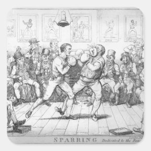 Sparring, 1817 vierkante sticker