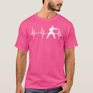 Sparring Atlete Black Belt Heartbeat Martial Arti T-shirt