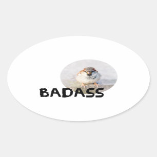 Sparrow - Badass Ovale Sticker