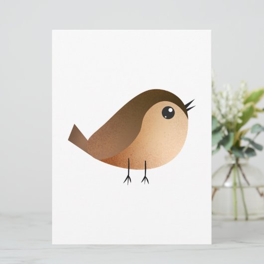 Sparrow Bird Cartoon (Staand voorkant)