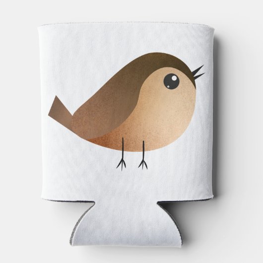 Sparrow Bird Cartoon Blikjeskoeler (Achterkant)