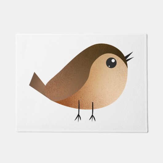 Sparrow Bird Cartoon Deurmat (Voorkant)