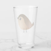 Sparrow Bird Cartoon Glas (Achterkant)