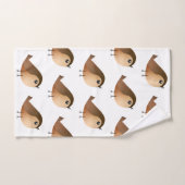 Sparrow Bird Cartoon Handdoek (Handdoek)