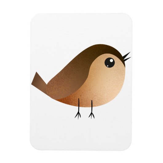 Sparrow Bird Cartoon Magneet (Verticaal)