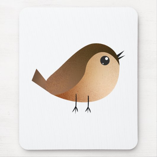 Sparrow Bird Cartoon Muismat (Voorkant)