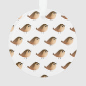 Sparrow Bird Cartoon Ornament (achterkant)