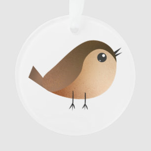 Sparrow Bird Cartoon Ornament