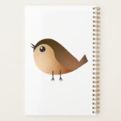 Sparrow Bird Cartoon Planner (Achterkant)