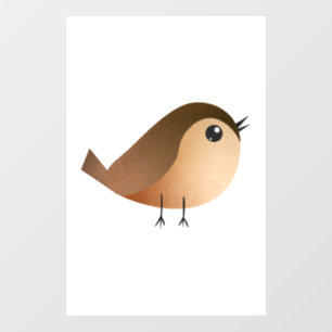 Sparrow Bird Cartoon Raamsticker