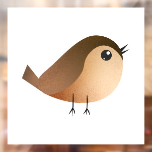 Sparrow Bird Cartoon Raamsticker