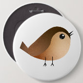 Sparrow Bird Cartoon Ronde Button 6,0 Cm (Voorkant /achterkant)