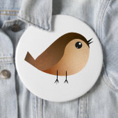 Sparrow Bird Cartoon Ronde Button 6,0 Cm (In situ)