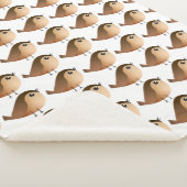 Sparrow Bird Cartoon Sherpa Deken (3/4)