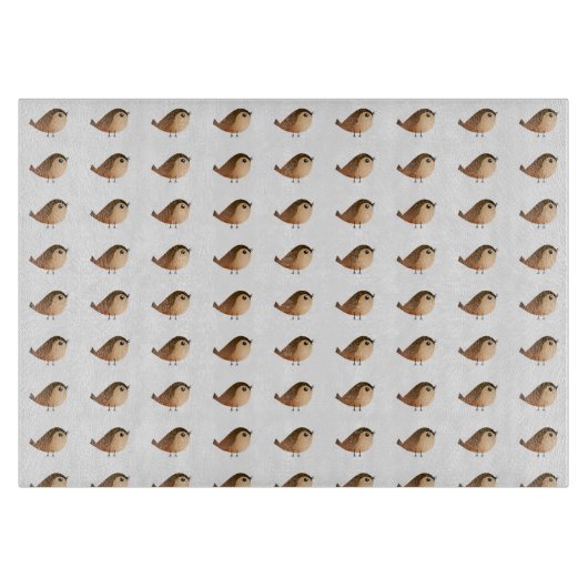 Sparrow Bird Cartoon Snijplank (Voorkant)