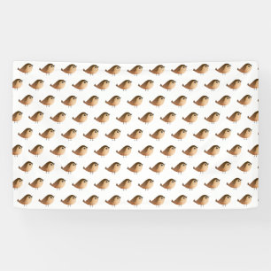 Sparrow Bird Cartoon Spandoek