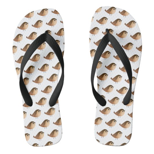 Sparrow Bird Cartoon Teenslippers (Voetbed)