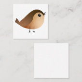 Sparrow Bird Cartoon Vierkante Visitekaartje (Voorkant / Achterkant)