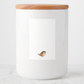 Sparrow Bird Cartoon Voedselcontainer Etiket (Voorkant)