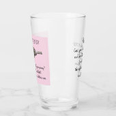 Sparrow Bird Cast Your Cares Bijbelvers Roze Glas (Links)