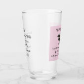 Sparrow Bird Cast Your Cares Bijbelvers Roze Glas (Rechts)