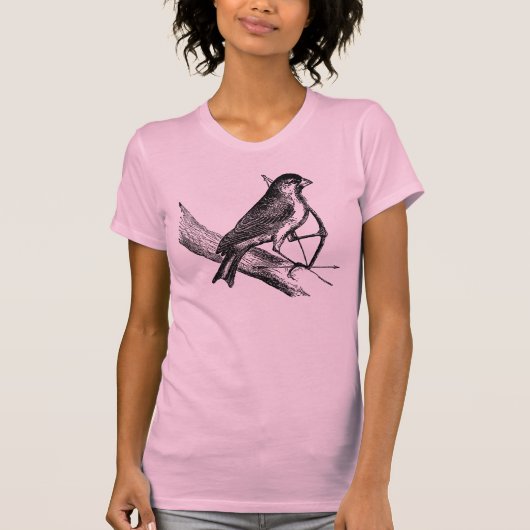 Sparrow Bird van Archery met Bow & Arrow  T-shirt (Voorkant)