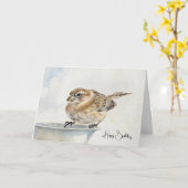 Sparrow - Carte Anniversaire (Fleur jaune)