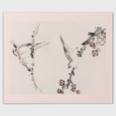 SPARROW CHERRY BLOSSOM Wrapping Paper Cadeaupapier (Vlak)