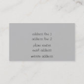 Sparrow-foto Visitekaartje (Achterkant)