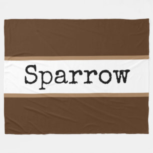 SPARROW Fun Moderne Brede Bruine Witte Strepen Fleece Deken