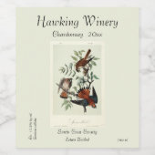 Sparrow hawls wijn etiket (Enkel label)