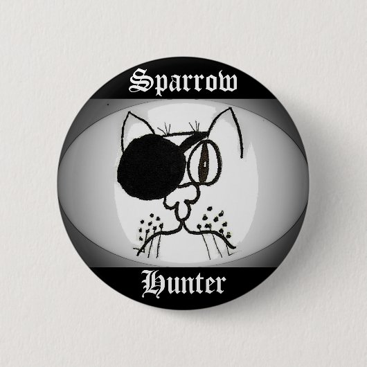 Sparrow Hunter Pirate Kat Ronde Button 5,7 Cm (Voorkant)