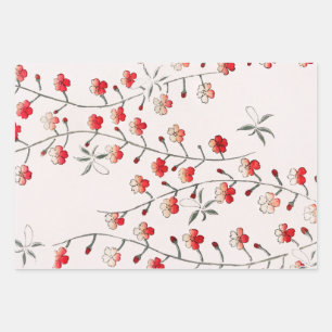 SPARROW IN TREE JAPANESE GIFT WRAPPORTSCHAPEN INPAKPAPIER VEL